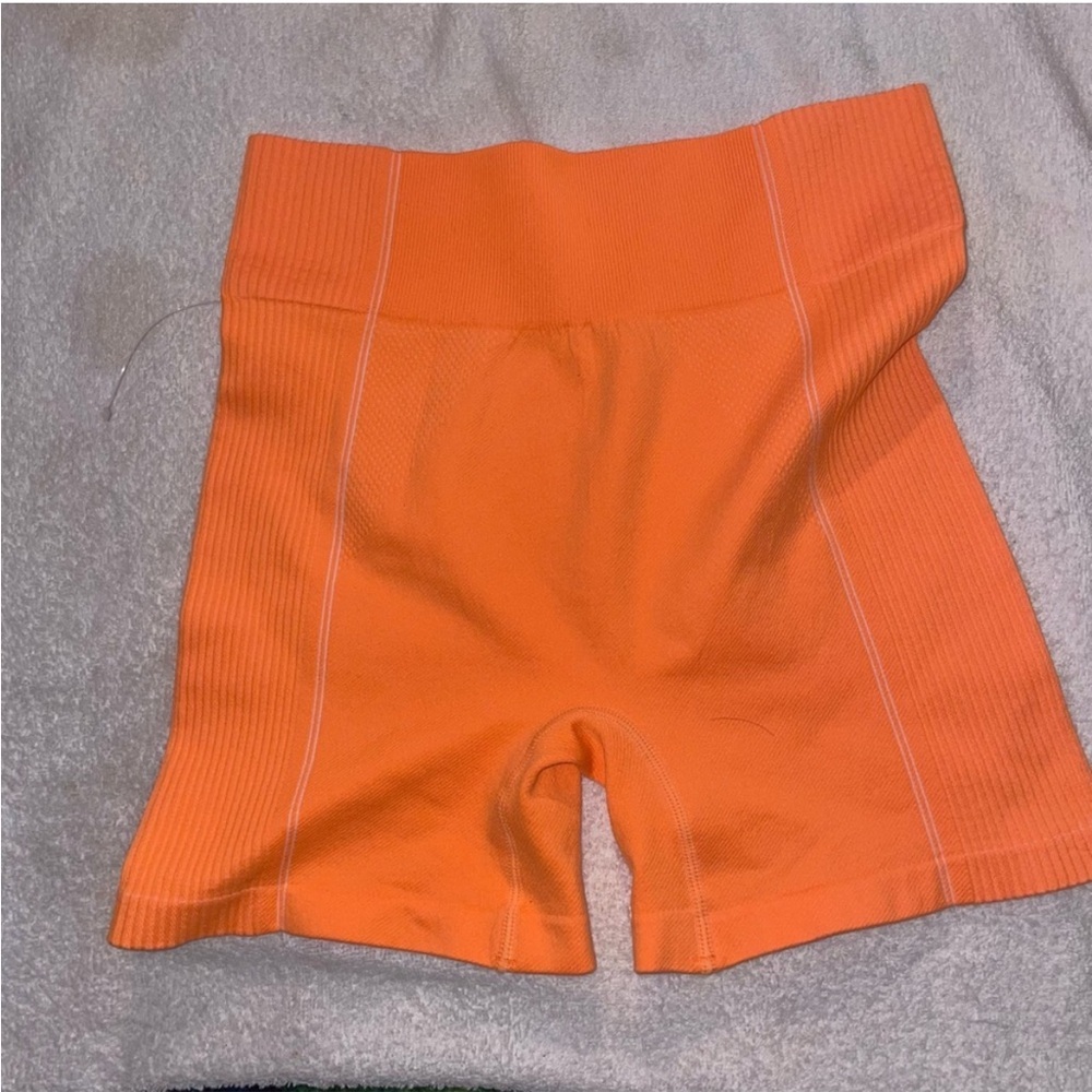 High-Waisted Orange Women's Shorts